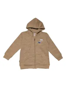 Gini and Jony Boys Abstract Printed Cotton Hooded Tailored Jacket