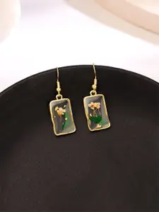 Yellow Chimes Contemporary Drop Earrings