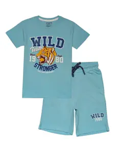 Gini and Jony Boys Printed T-shirt with Shorts