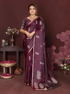 elora Floral Woven Design Zari Banarasi Saree