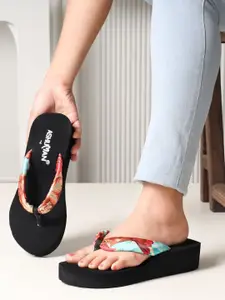 ASHUMAN Women Printed Thong Flip-Flops