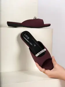 Lavie Women Embellished Open Toe Flats