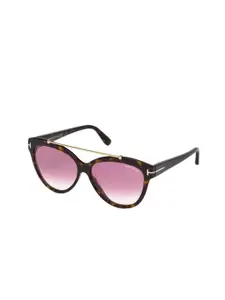 Tom Ford Women UV Protected Cateye Sunglasses FT0518 58 52Z