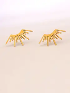 Yellow Chimes Gold Plated Contemporary Studs Earrings
