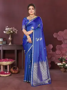 elora Ethnic Motifs Woven Design Zari Banarasi Saree