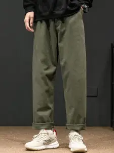 StyleCast x Revolte Men Slim Fit Mid-Rise Trouser