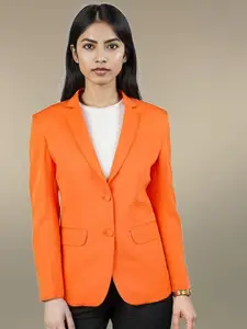 Talethread Notched Lapel Collar Single-Breasted Casual Blazer