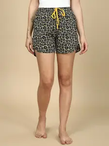 PYNK Women Printed Pure Cotton Lounge Shorts