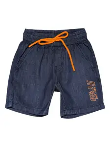 Gini and Jony Boys Typography Printed Denim Shorts