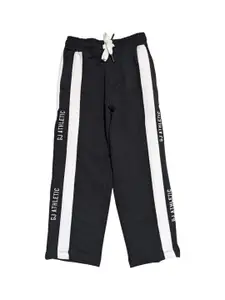 Gini and Jony Girls Striped Cotton Mid-Rise Track Pant