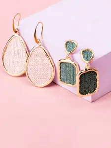 SALTY Set Of 2 Gold-Plated Drop & Hoop Earrings