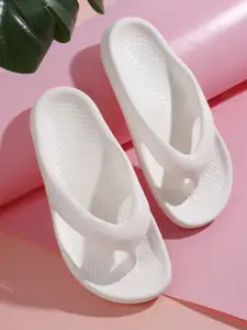 The Roadster Lifestyle Co Women Textured Casual Thong Flip-Flops