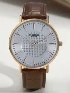 Sonata Poze Men Leather Textured Straps Analogue Watch SP70023WL01W