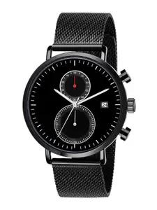 IIK COLLECTION Men Embellished Dial & Stainless Steel Straps Analogue Watch DK-4014M