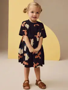 INCLUD Girls Floral Printed Fit & Flare Dress