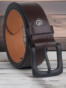 The Roadster Lifestyle Co. Men Textured Leather Formal Belt