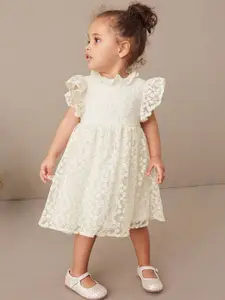 INCLUD Girls Floral Embroidered Fit & Flare Dress