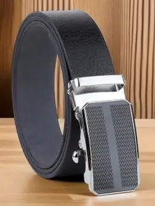 The Roadster Lifestyle Co. Men Solid Textured Leather Formal Belt