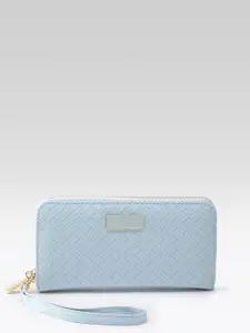 Van Heusen Women Geometric Textured Zip Around Wallet