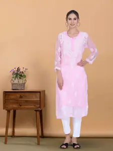 PARAMOUNT CHIKAN Women Ethnic Motifs Printed Festive Straight Kurta