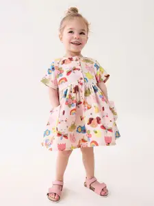 INCLUD Girls Printed Fit & Flare Dress