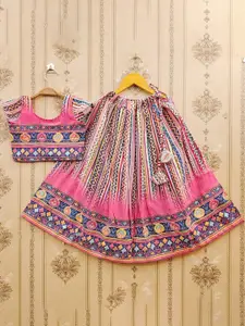 BAESD Girls Printed Ready to Wear Lehenga &