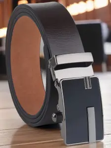 The Roadster Lifestyle Co Men Textured Leather Formal Belt