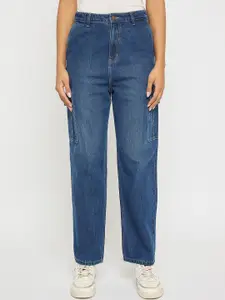 Madame Women Regular Fit Mid-Rise Low Distress Light Fade Non Stretchable Jeans