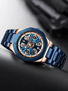 LONGBO Men Embellished Dial & Stainless Steel Straps Analogue Watch Long-83693