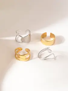 Niska Set Of 4 Gold-Plated Adjustable FingerRing