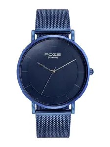Sonata Poze Quartz Analog Dial Mesh Strap Watch for Men - SP70034QM01W