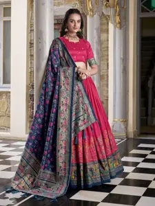 LOOKNBOOK ART Ethnic Motifs Printed Semi Stitched Lehenga & Unstitched Blouse With Dupatta