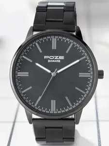 Sonata Poze Men Round Dial & Bracelet Style Straps Analogue Watch SP70035NM01W