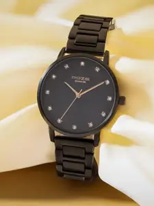 Sonata Women Embellished Dial & Bracelet Style Straps Analogue Watch SP80055NM01W