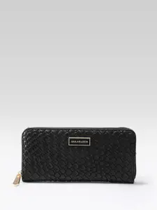 Van Heusen Women Geometric Textured Zip Around Wallet