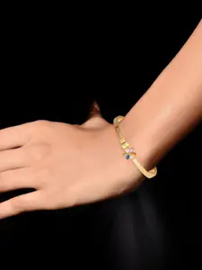 Vighnaharta Gold-Plated Stone-Studded Bangles
