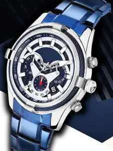 IIK COLLECTION Men Round Dial & Stainless Steel Analogue Chronograph Watch DK-4007M