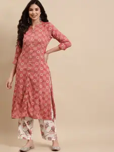 Anouk Women Ethnic Motifs Printed Gota Patti Kurta
