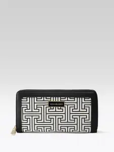 Van Heusen Women Geometric Textured Zip Around Wallet