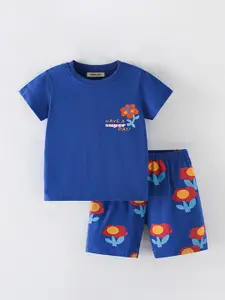 INCLUD Girls Floral Printed Top with Shorts