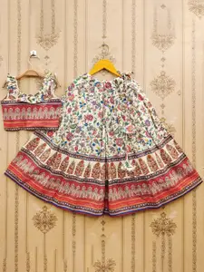 BAESD Girls Printed Ready to Wear Lehenga Choli