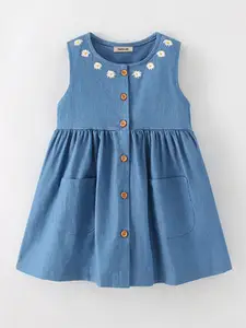 INCLUD Girls Floral Printed Fit & Flare Dress