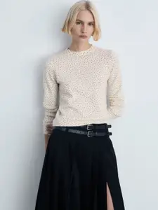 MANGO Printed Pullover