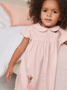 INCLUD Girls Print Peter Pan Collar Puff Sleeve A-Line Dress