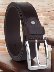 The Roadster Lifestyle Co. Men Textured Wide Leather Formal Regular Belt