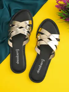 DressBerry Women Solid Round Toe One Toe Flats