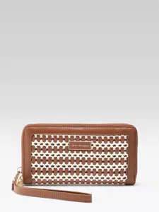 Van Heusen Women Braided Textured Zip Around Wallet