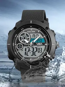 V2A Men Dial & Bracelet Style Straps Analogue Watch V2A-1361-Black