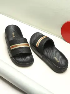 SPYKAR Men Tacito Striped Sliders