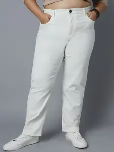 Freeform by High Star Women Straight Fit High-Rise Stretchable Jeans